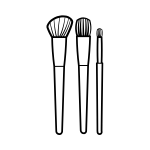 makeup brushes icon